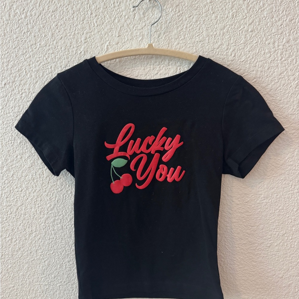 Black 'Lucky You' baby T-Shirt